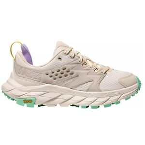 NWOT Hoka Anacapa Breeze Low Trail Hiking Shoes in Alabaster/Mint, Size 8